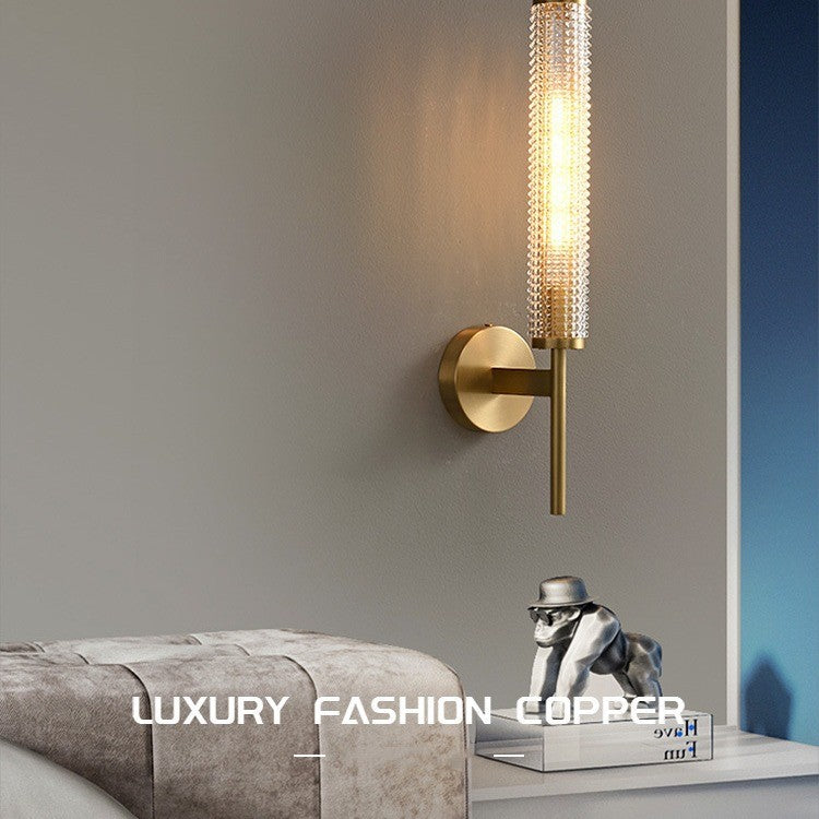Nordic Glass Long Pole Wall Lamp Light Luxury - Rankz
