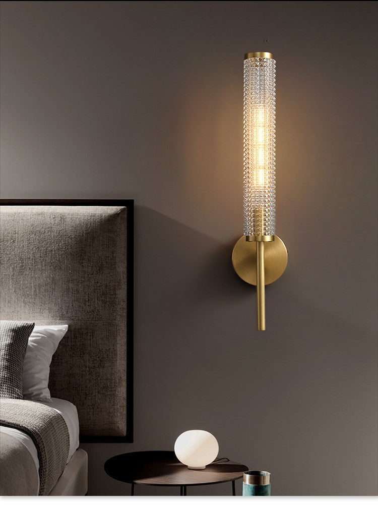Nordic Glass Long Pole Wall Lamp Light Luxury - Rankz