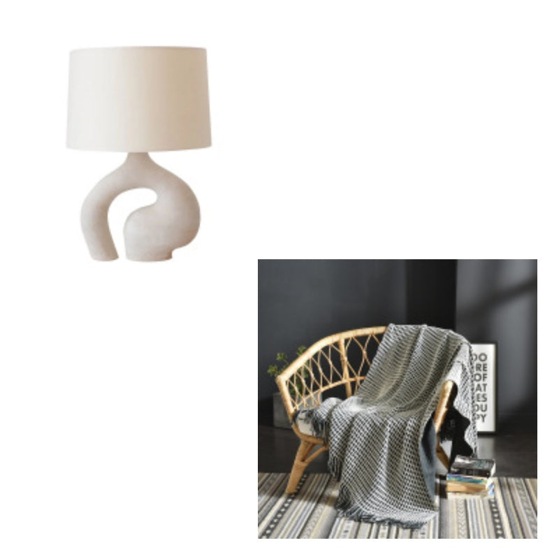 Modern Minimalist Creative Living Room Table Lamp Nordic Fabric - Rankz