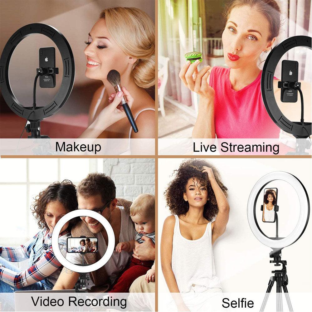 USB Ring Light, With Tripod Frame Light Compatible with Apple, Video Light, Dimmable Light, Selfie Led Ring Light - Rankz