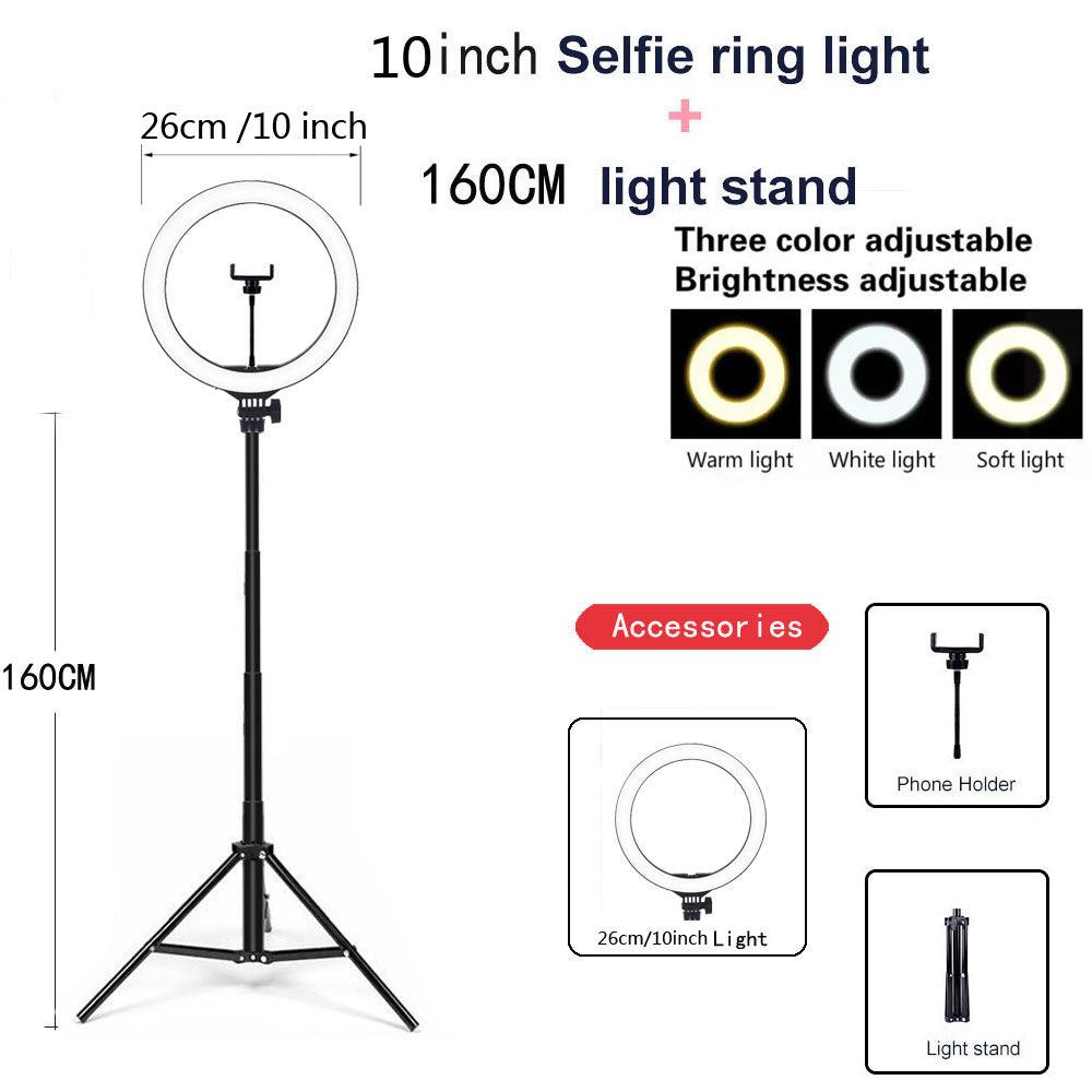 USB Ring Light, With Tripod Frame Light Compatible with Apple, Video Light, Dimmable Light, Selfie Led Ring Light - Rankz