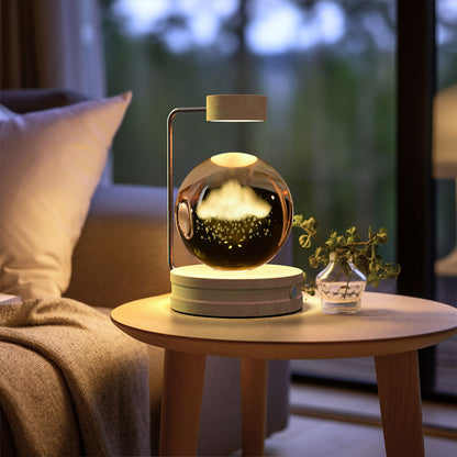 Crystal Ball Cosmic Dinosaur Indoor Night Light USB Power Warm Bedside Light Birthday Gift Night Lamp - Rankz 