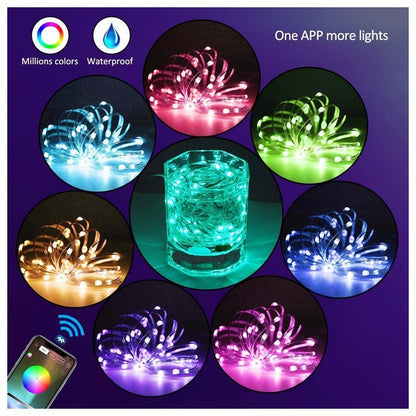 Christmas Tree Smart Copper Wire Light String