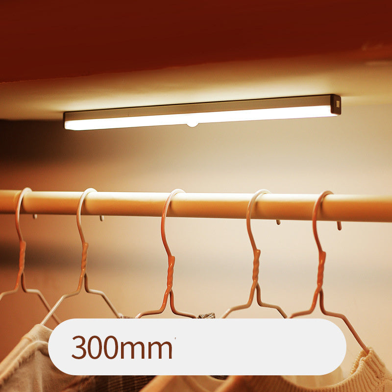Ultra-thin LED Cabinet Light, Wireless Motion Sensor LED Light Bar, USB Rechargeable Side Magnetic Self-adhesive Kitchen Night Light for Wardrobe