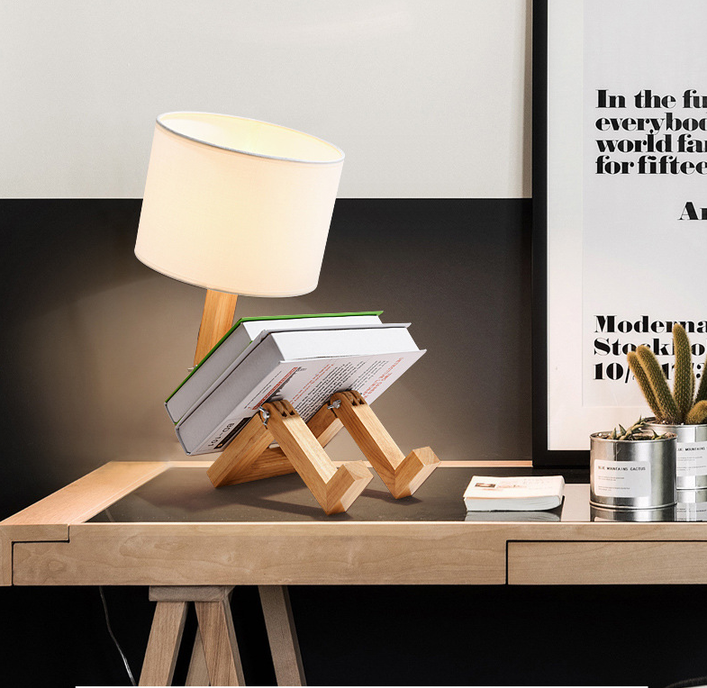 Table Lamp Creative Bedroom Table Lamp Table Lamp Wooden Enlighten Elegance - Rankz 