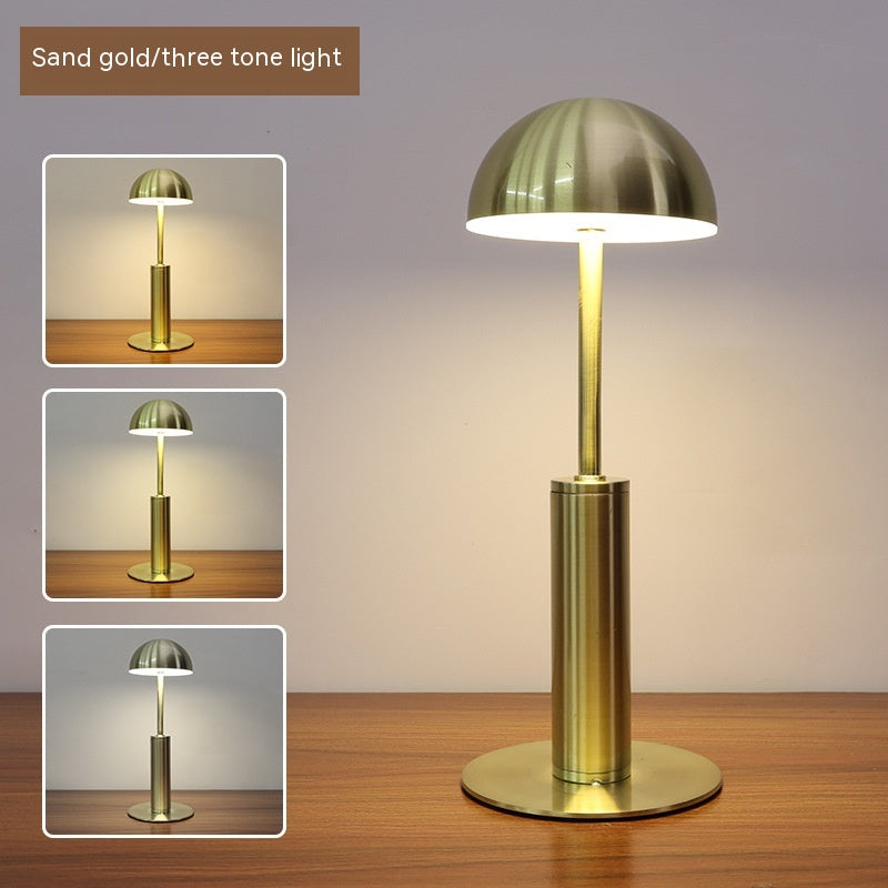 Cross-Border Led Rechargeable Bar Table Lamp Creative Mushroom-shaped Haircut Decorative Lamp Ambience Light Outdoor Restaurant And Cafe Desk Lamp - Rankz 