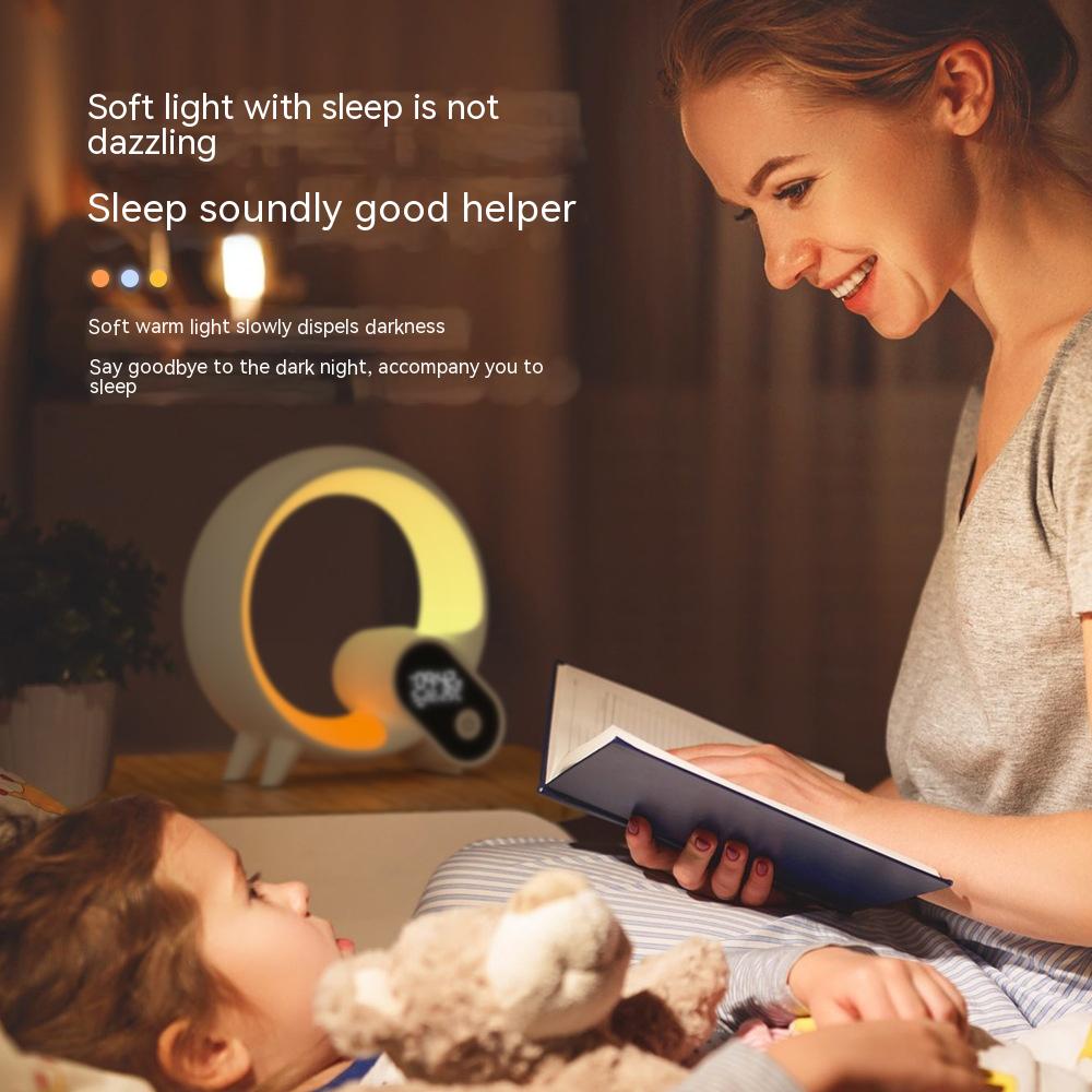 Creative Q Light Analog Sunrise Digital Display Alarm Clock Bluetooth Audio Intelligent Wake-up Q Colorful Atmosphere Light - Rankz 