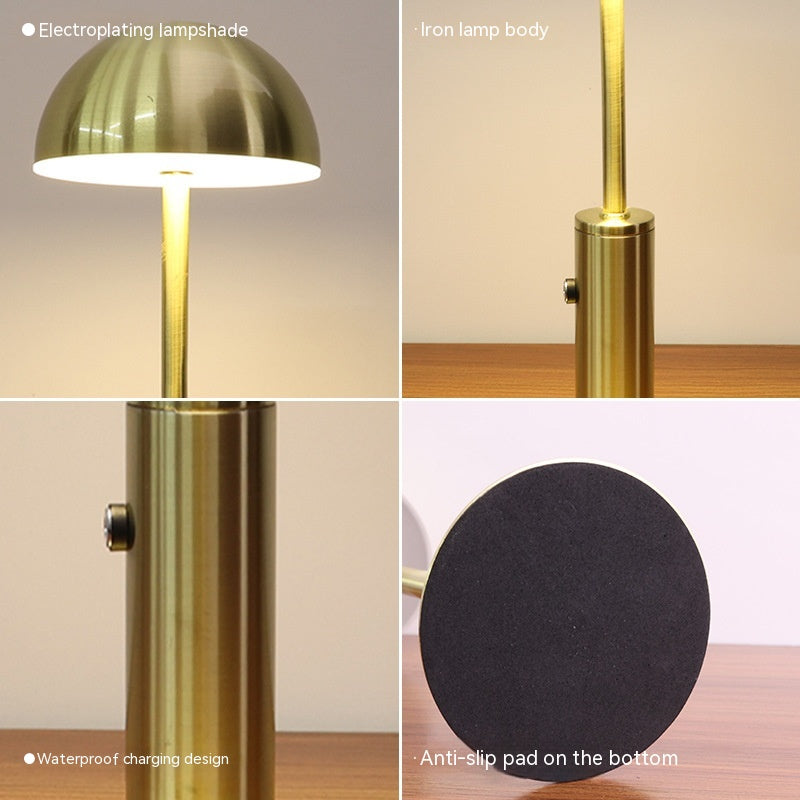 Cross-Border Led Rechargeable Bar Table Lamp Creative Mushroom-shaped Haircut Decorative Lamp Ambience Light Outdoor Restaurant And Cafe Desk Lamp - Rankz 