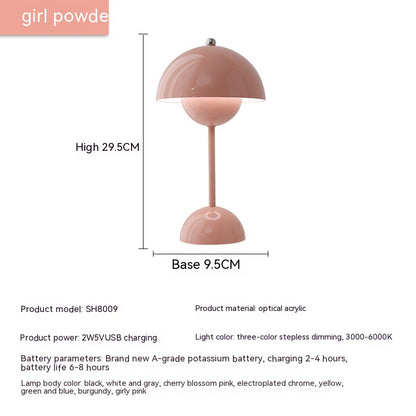 Rechargeable Bud Atmosphere Table Lamp Bedside Decorative Lamp - Rankz 
