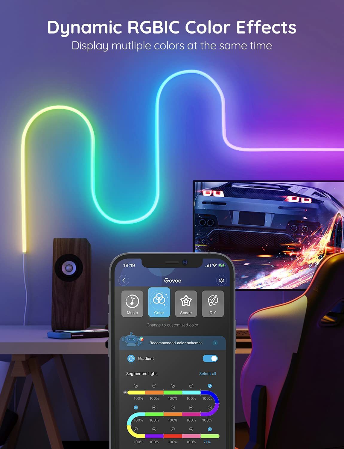 Music Sync Neon Light Bluetooth & WIFI Control - Rankz 