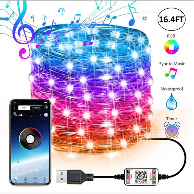 Christmas Tree Smart Copper Wire Light String