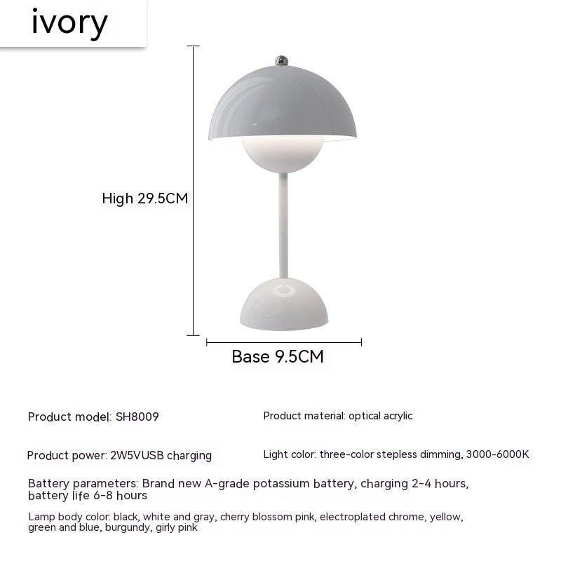 Rechargeable Bud Atmosphere Table Lamp Bedside Decorative Lamp - Rankz 