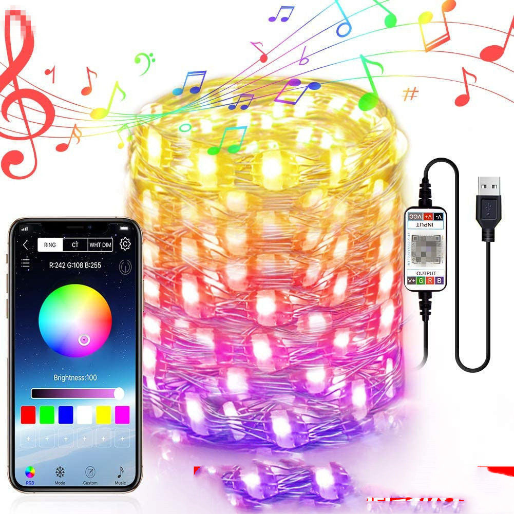Christmas Tree Smart Copper Wire Light String