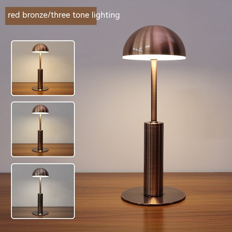 Cross-Border Led Rechargeable Bar Table Lamp Creative Mushroom-shaped Haircut Decorative Lamp Ambience Light Outdoor Restaurant And Cafe Desk Lamp - Rankz 