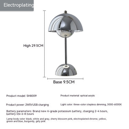 Rechargeable Bud Atmosphere Table Lamp Bedside Decorative Lamp - Rankz 