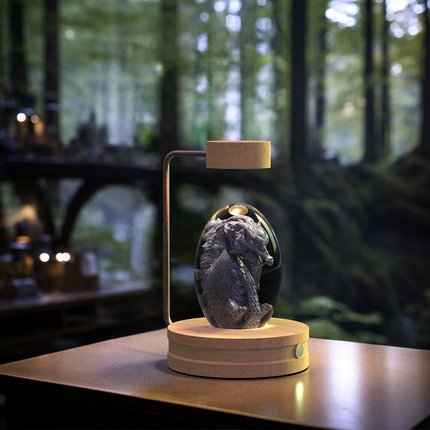 Crystal Ball Cosmic Dinosaur Indoor Night Light USB Power Warm Bedside Light Birthday Gift Night Lamp - Rankz 