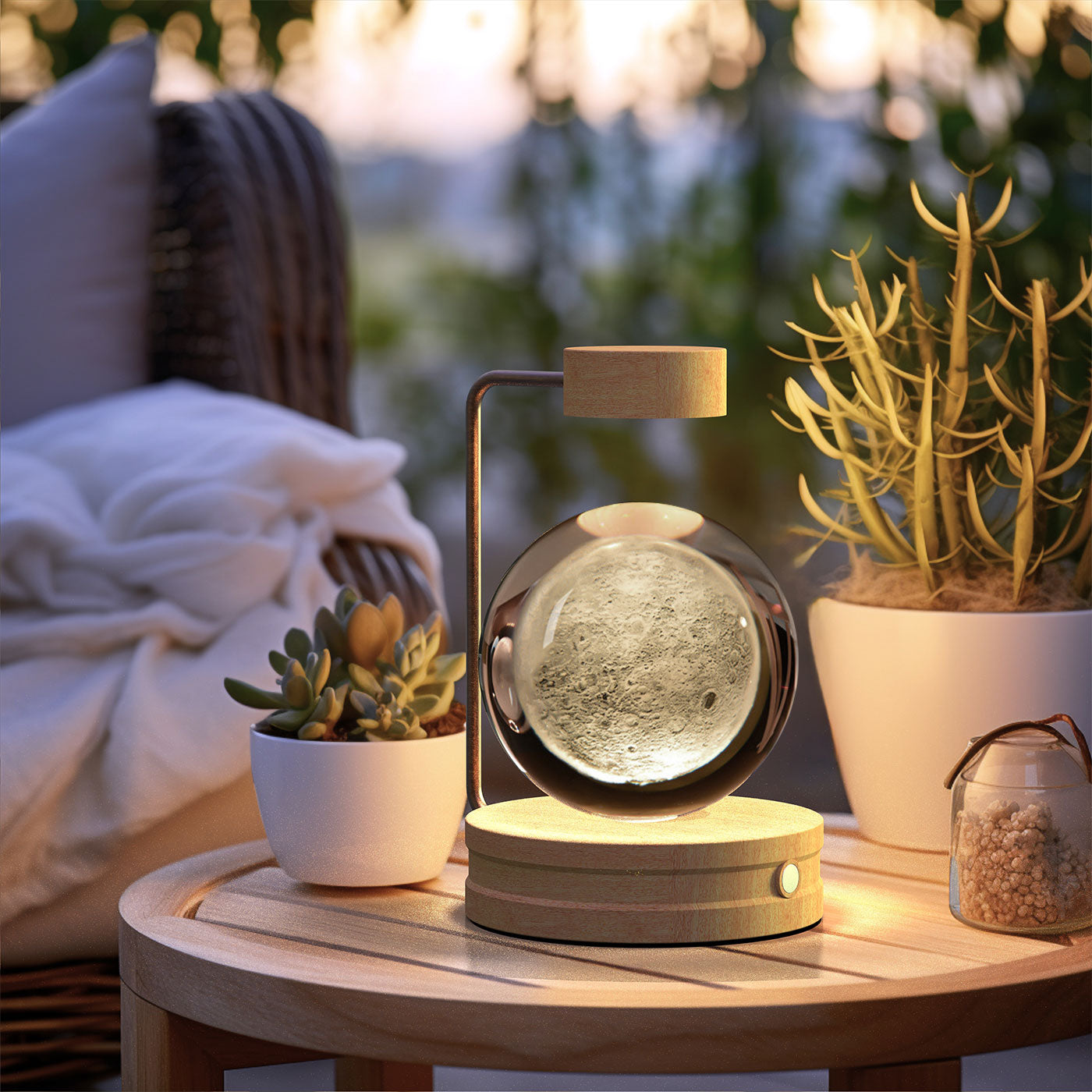 Crystal Ball Cosmic Dinosaur Indoor Night Light USB Power Warm Bedside Light Birthday Gift Night Lamp - Rankz 