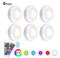 LED Puck Lights with Remote Control Under Cabinet Lighting 13 Colors Changeable Battery Operated Wireless Closet Lights
