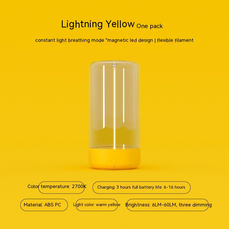 New LED Camping Light Type-c Rechargeable Portable Night Light With High Transparency And Anti Drop Creative Atmosphere Light - Rankz 