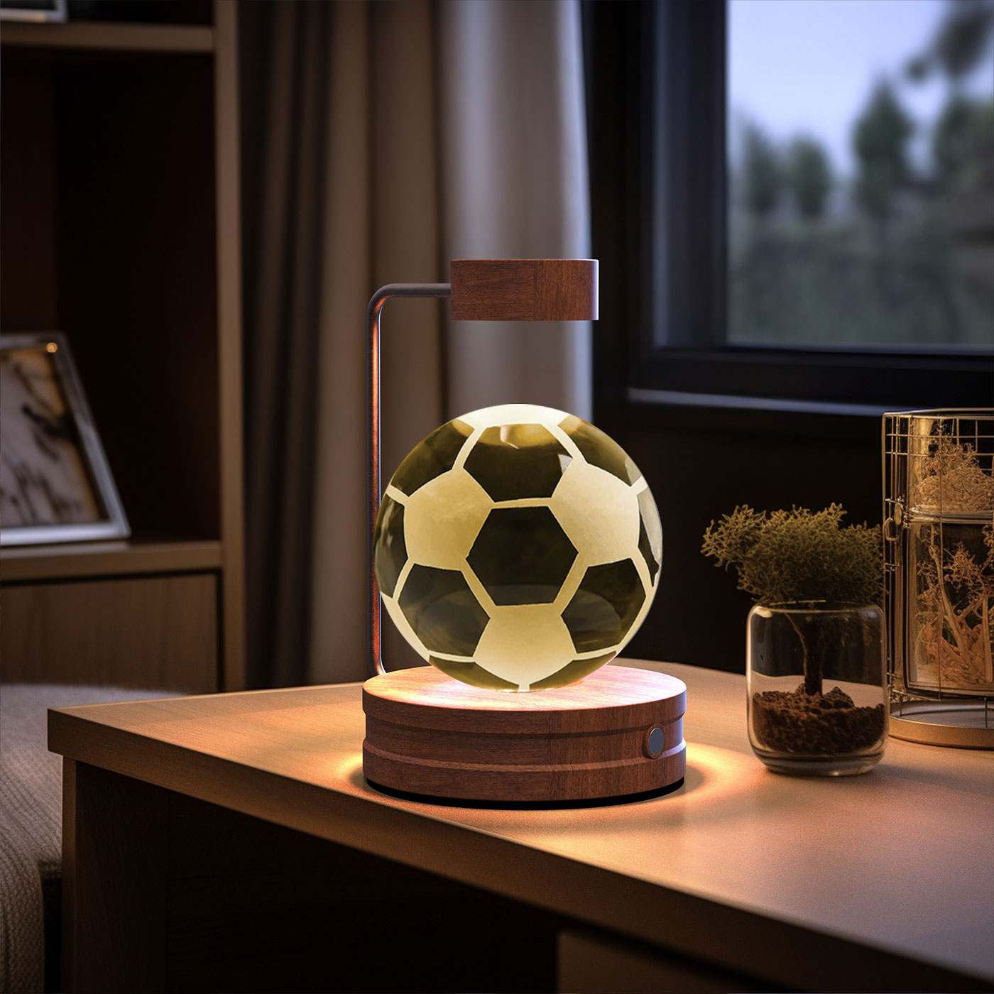 Crystal Ball Cosmic Dinosaur Indoor Night Light USB Power Warm Bedside Light Birthday Gift Night Lamp - Rankz 