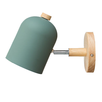 Wood Art Bedside Wall Lamp Modern Simple Living Room Bedroom Study