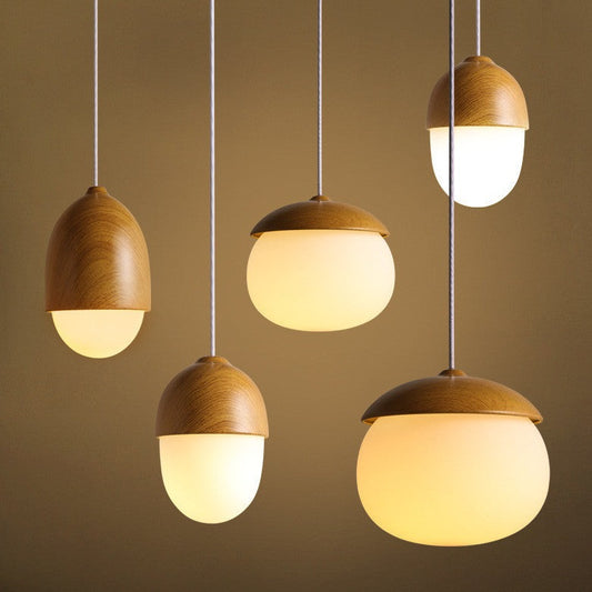 Modern Minimalist Wood-like Nut Chandelier - Rankz 