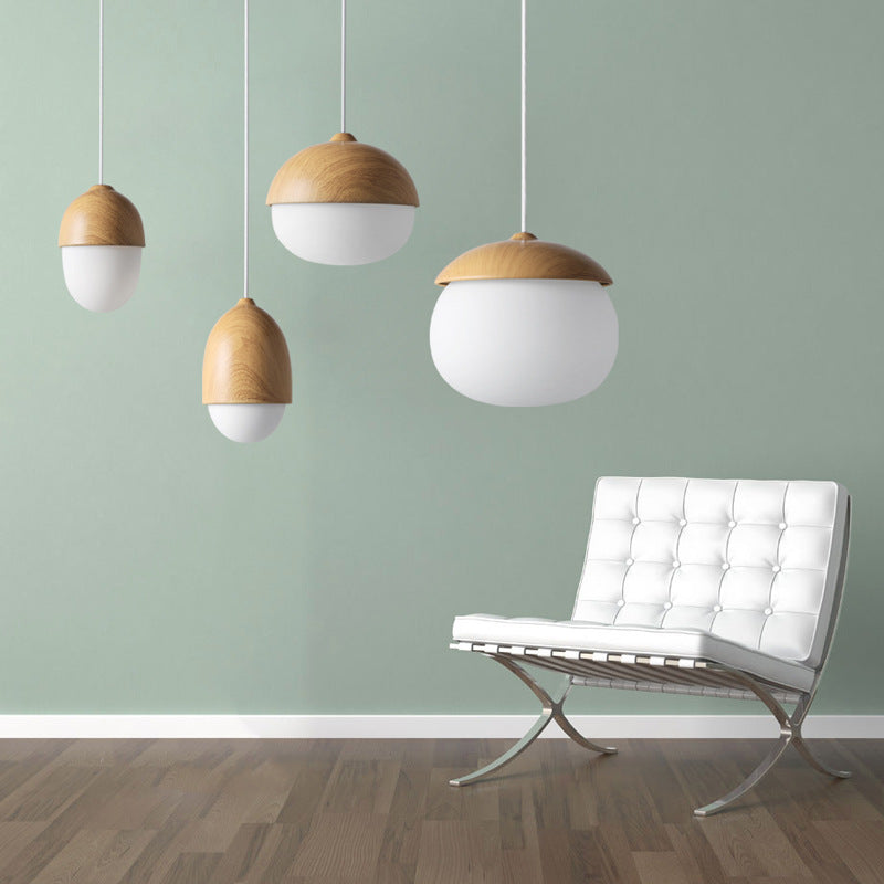 Modern Minimalist Wood-like Nut Chandelier - Rankz 