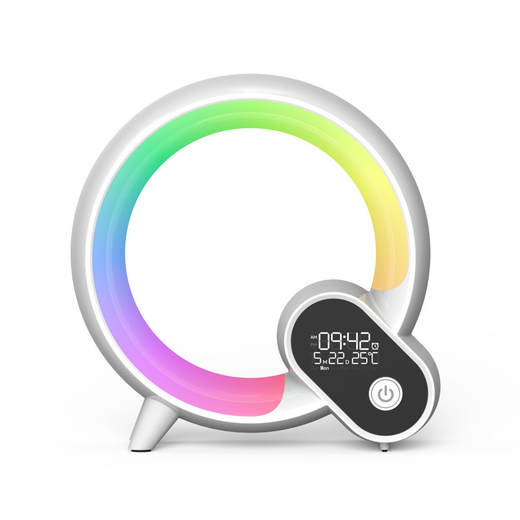 Creative Q Light Analog Sunrise Digital Display Alarm Clock Bluetooth Audio Intelligent Wake-up Q Colorful Atmosphere Light - Rankz 