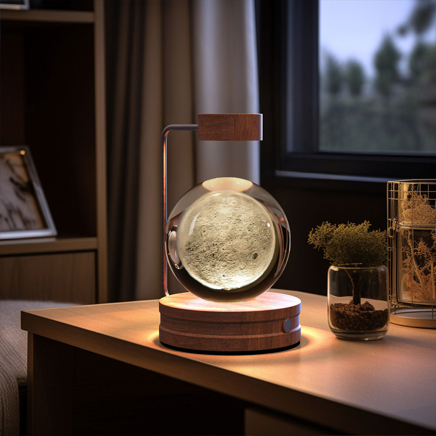 Crystal Ball Cosmic Dinosaur Indoor Night Light USB Power Warm Bedside Light Birthday Gift Night Lamp - Rankz 