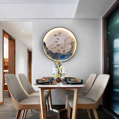 Art Atmosphere Aisle Living Room Background Wall Painting Hanging Lamp - Rankz 