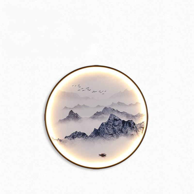 Art Atmosphere Aisle Living Room Background Wall Painting Hanging Lamp - Rankz 