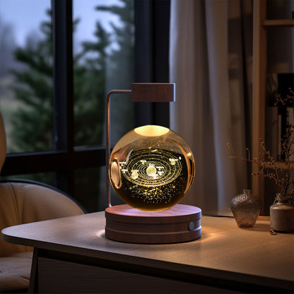 Crystal Ball Cosmic Dinosaur Indoor Night Light USB Power Warm Bedside Light Birthday Gift Night Lamp - Rankz 
