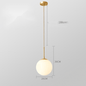 Bedroom Bedside Glass Single Head Small Chandelier - Rankz 