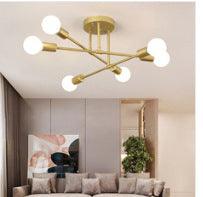 Bedroom Living Room Dining Room 6 Head Ceiling Lights Industrial Wind Iron Art - Rankz 
