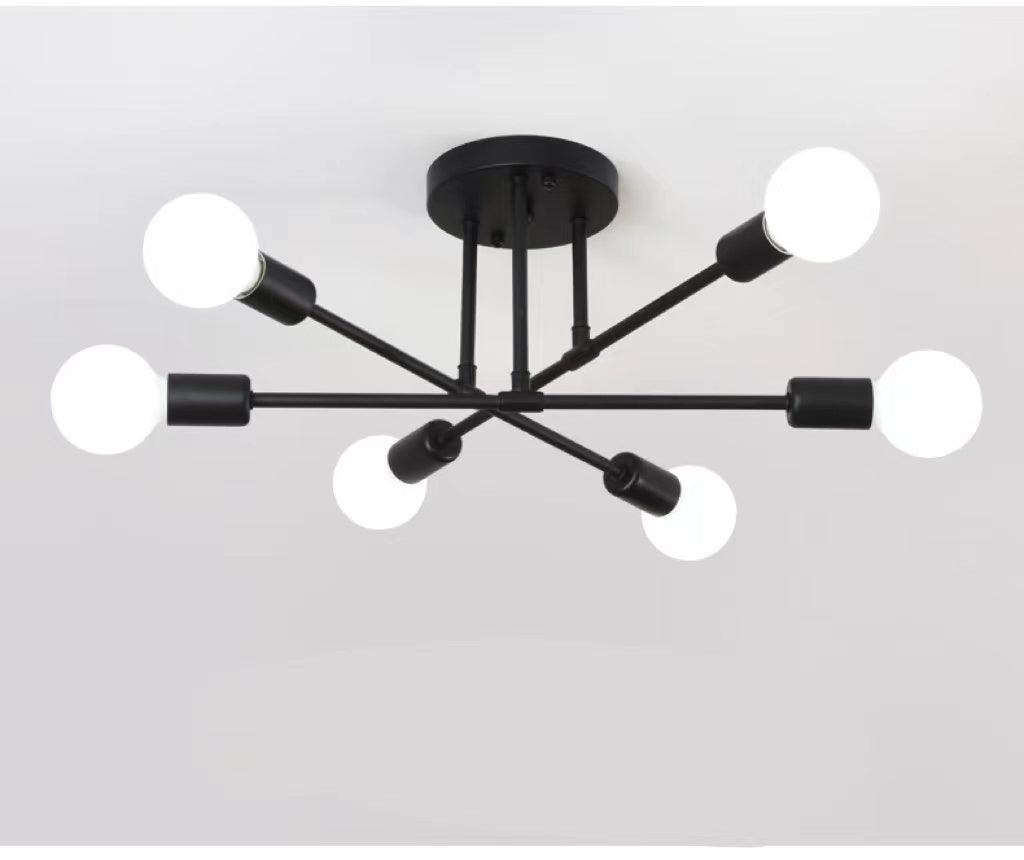 Bedroom Living Room Dining Room 6 Head Ceiling Lights Industrial Wind Iron Art - Rankz 