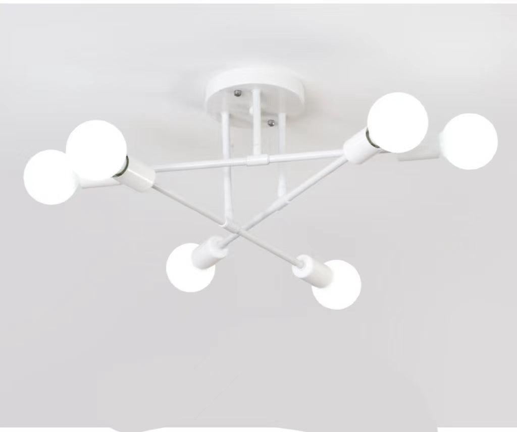 Bedroom Living Room Dining Room 6 Head Ceiling Lights Industrial Wind Iron Art - Rankz 
