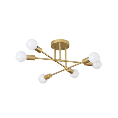 Bedroom Living Room Dining Room 6 Head Ceiling Lights Industrial Wind Iron Art - Rankz 