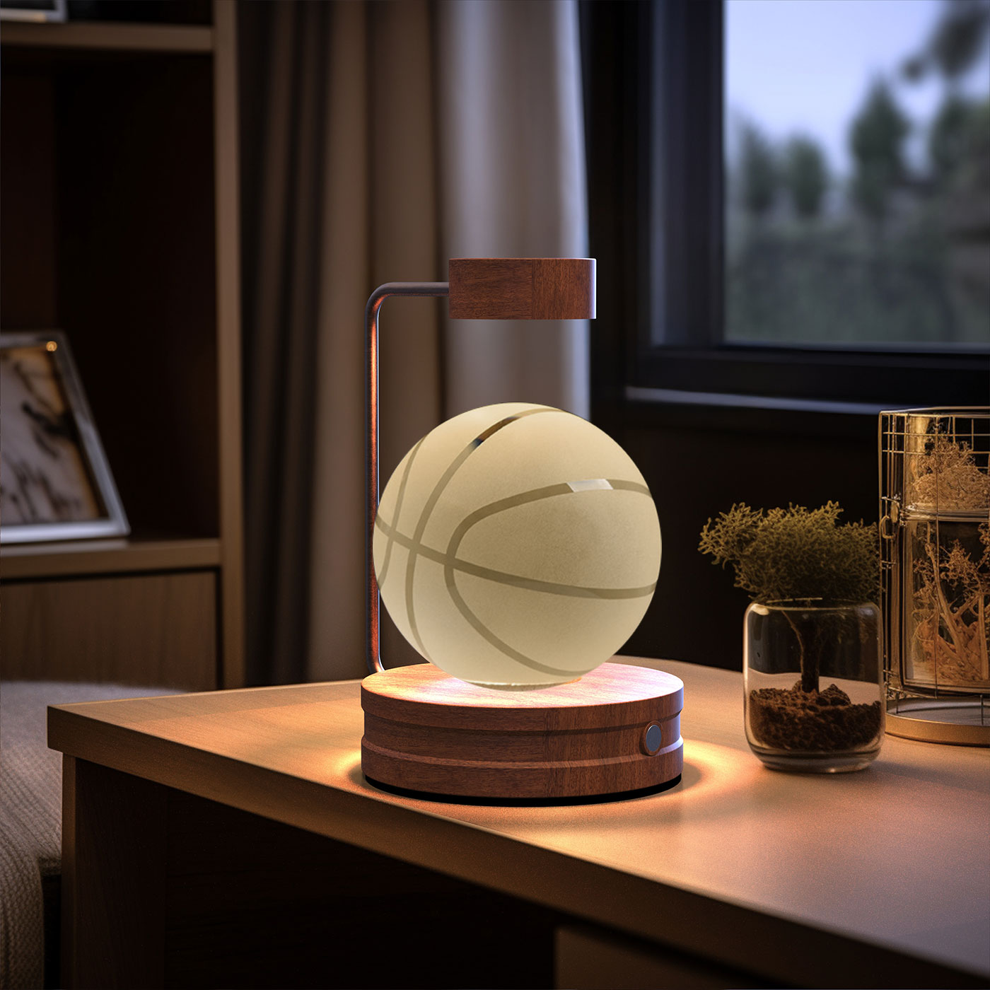 Crystal Ball Cosmic Dinosaur Indoor Night Light USB Power Warm Bedside Light Birthday Gift Night Lamp - Rankz 