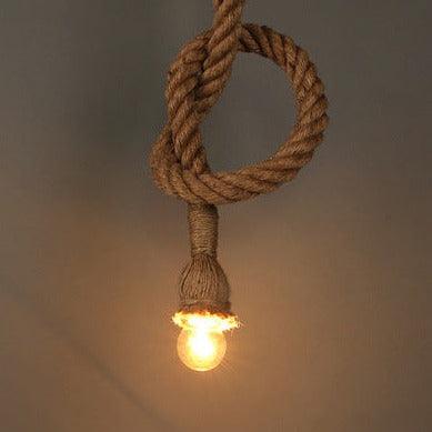 chandelier retro creative living room bedroom restaurant hemp lighting - Rankz 