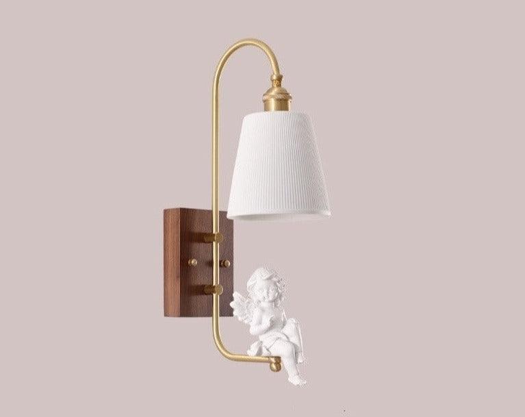 Copper Walnut Angel Resin Led Wall Lamp - Rankz 