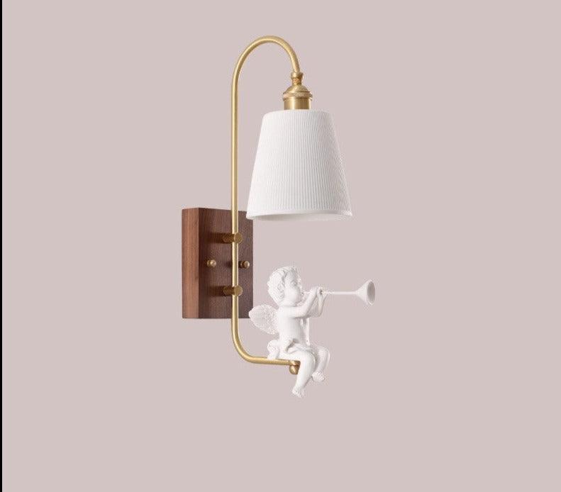 Copper Walnut Angel Resin Led Wall Lamp - Rankz 