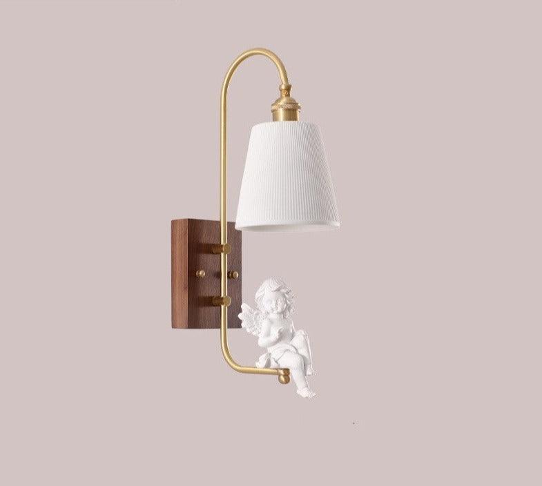 Copper Walnut Angel Resin Led Wall Lamp - Rankz 