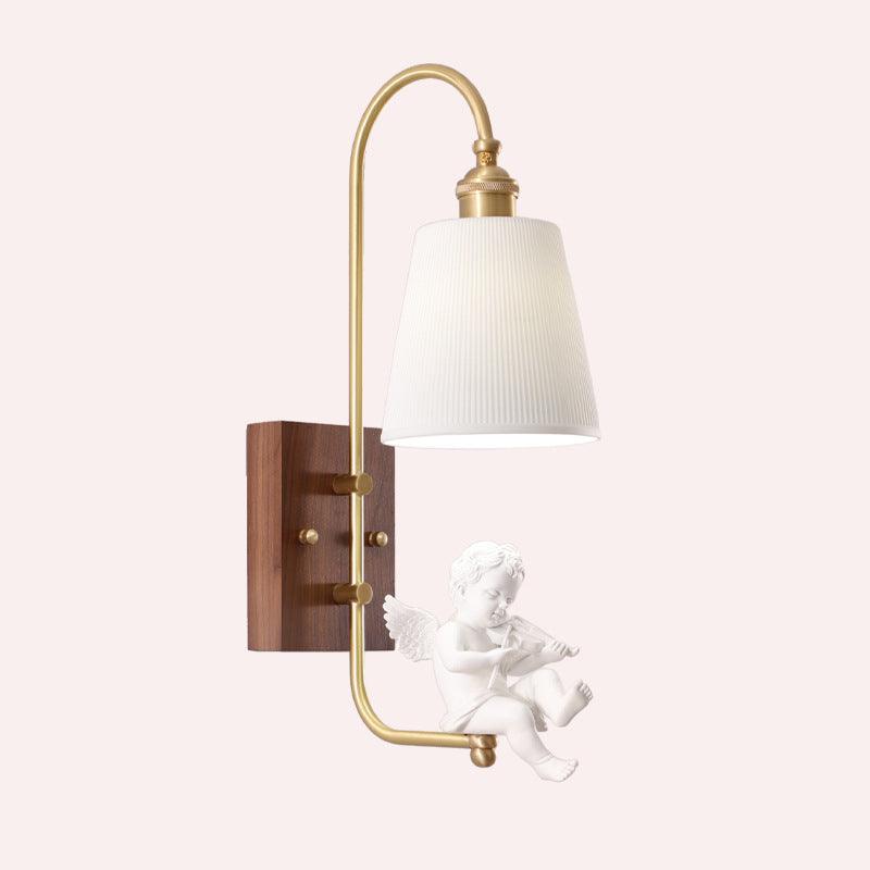 Copper Walnut Angel Resin Led Wall Lamp - Rankz 