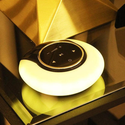 Creative Bluetooth Subwoofer Stereo Speaker LED Desk Lamp Stepless Dimming Folding Touch Atmosphere Night Light - Rankz 