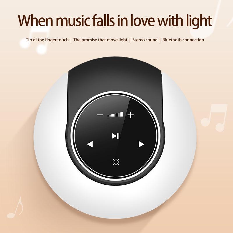 Creative Bluetooth Subwoofer Stereo Speaker LED Desk Lamp Stepless Dimming Folding Touch Atmosphere Night Light - Rankz 