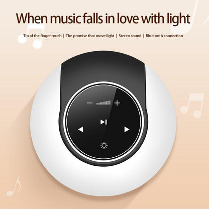 Creative Bluetooth Subwoofer Stereo Speaker LED Desk Lamp Stepless Dimming Folding Touch Atmosphere Night Light - Rankz 