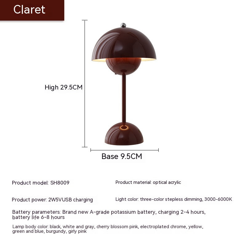 Rechargeable Bud Atmosphere Table Lamp Bedside Decorative Lamp - Rankz 