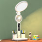 white desk fan with light