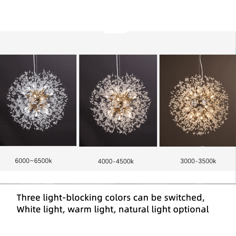 Dandelion Crystal Chandelier Restaurant Bedroom Clothing Shop Lighting - Rankz 