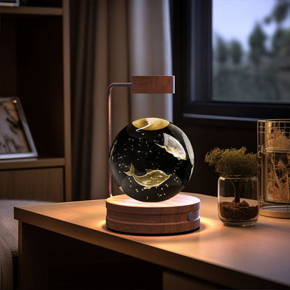 Crystal Ball Cosmic Dinosaur Indoor Night Light USB Power Warm Bedside Light Birthday Gift Night Lamp - Rankz 